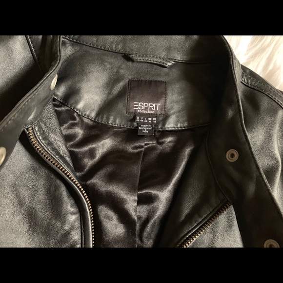 100% Leather Racer Jacket two side pockets - Picture 3 of 6